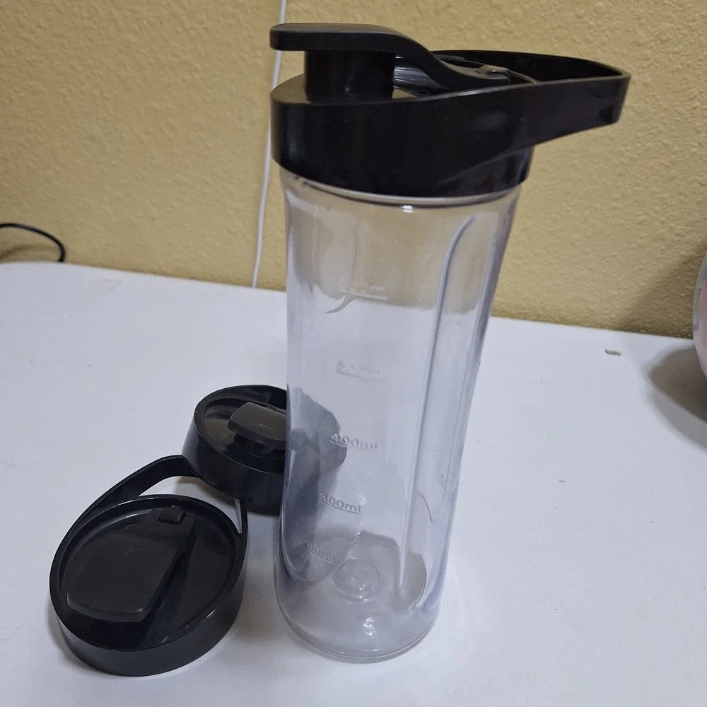 BLACK+DECKER PB1002G 20oz Blender Bottle Cup + 3 Travel Lids Replacement Parts